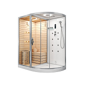 Сауна LUGANO-L White комбинированная 2в1 Ceruttispa 1800x1100x2230