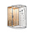Сауна LUGANO-L White комбинированная 2в1 Ceruttispa 1800x1100x2230