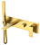 Смеситель для ванны встроенный QUBIC Matt Gold