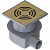Душевой трап SMART DESIGN 10x10 cm, нерж.сталь МАТ. ЗОЛОТО    DS 010 21 D2 S04