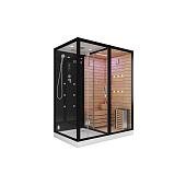 Сауна ALBANO Nero-R комбинированная 2в1 Ceruttispa Black 1800x1100x2230