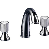 Смеситель для раковины на 3 отв. ROYAL CRYSTAL Black, хром_Комплект