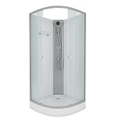 Душ.каб. NG-4301-14BK (900х900х2000) низкий поддон(13см) стекло МАТОВОЕ 3 места