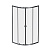 W88G-205-090BT64 X-Joy Twin Slide, Душевое ограждение без поддона, 90x90, профиль черный
