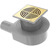 Душевой трап SMART DESIGN 15x15 cm, нерж.сталь МАТ. ЗОЛОТО   DS 015 21 D2 S04