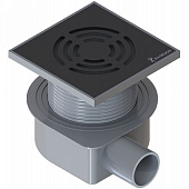 Душевой трап SMART DESIGN 10x10 cm, нерж.сталь ЧЕРНЫЙ    DS 010 55 D2 S04