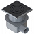 Душевой трап SMART DESIGN 10x10 cm, нерж.сталь ЧЕРНЫЙ    DS 010 55 D2 S04