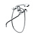 D6095000 Vintage двухзахватный смеситель для ванны и душа с универсальным изливом и душевым набором