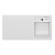 M85AWPR1001WG X-Joy, Раковина над стиральной машиной, литьевой мрамор, правая, 100 см, белый глянец